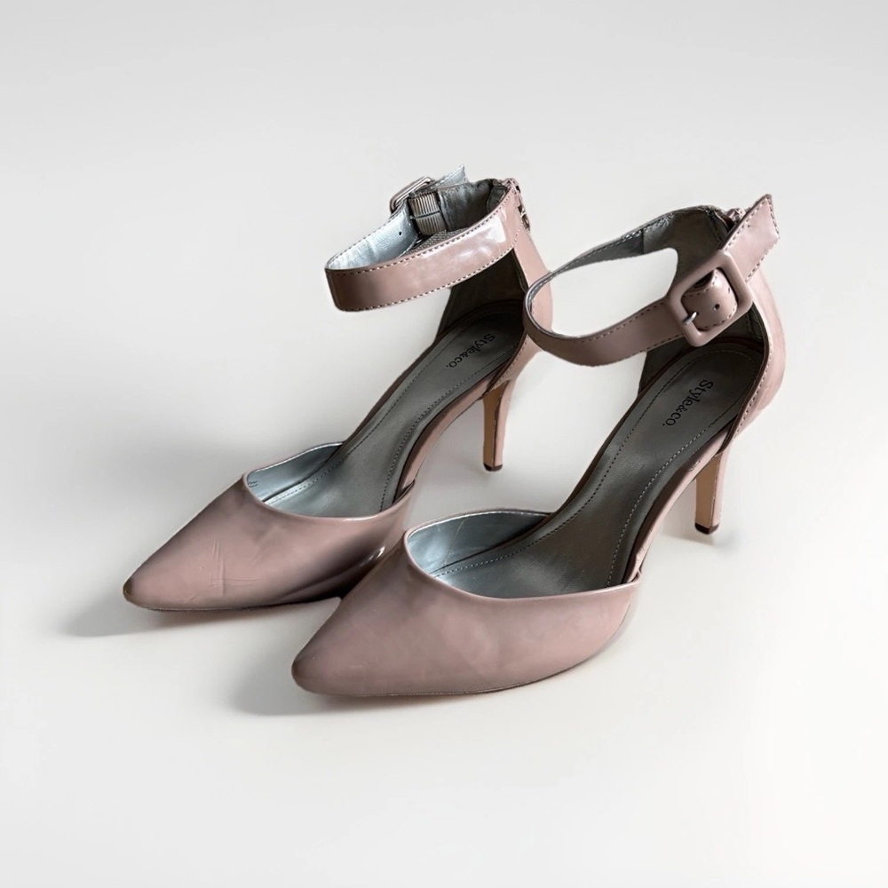 Style & Co. Blush Pink Ankle Strap Heels